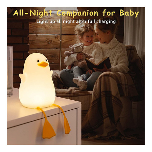 Lindo Pato Bebé Guardería Lámpara Noche Luz Para Niños Mesit