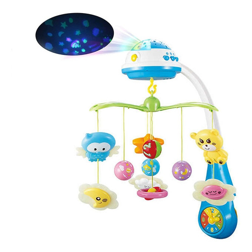 Imagen 1 de 4 de Movil Cunero Musical Bebe Proyector Con Sonidos Y Luz !!!