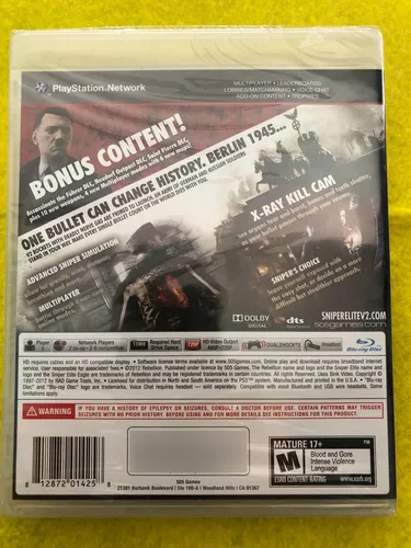 Sniper Elite V2 Silver Star Edition Ps3 Fisico Nuevo Sellado