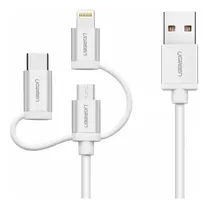 Comprar Cable de datos Ugreen Ugreen USB a P micro USB Lightning y tipo C de 1 m