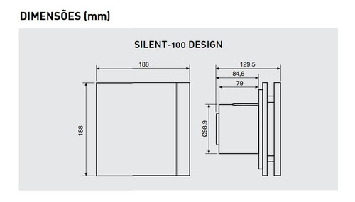 Exaustor Silent Crz 100 Design + Frete Grátis E Nota Fiscal