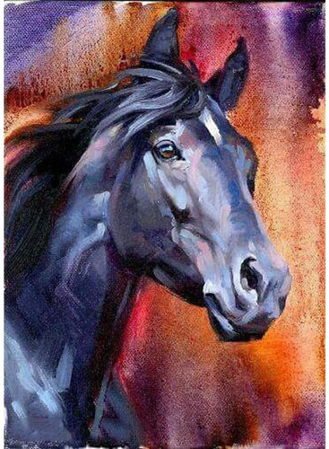 5d Pintura Por Diamantes.caballo Azul (lwz9)