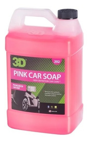 Shampoo 3d Pink Car Soap Ph Neutro Galon 4 Litros