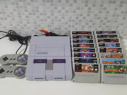 Super Nintendo + 2 Controles + 12 Jogos A Sua Escolha!!!