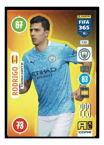 Carta Adrenalyn Xl Fifa 365 2021 / Rodrigo 135