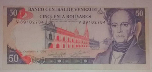 50 Bolivares 1998 Error 