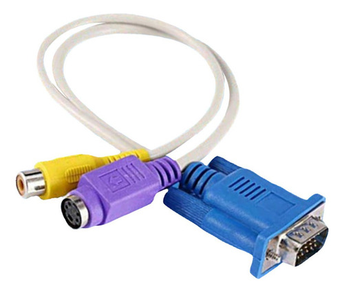 (1) Adaptador Vga Svga A S-video Rca Para Computadora
