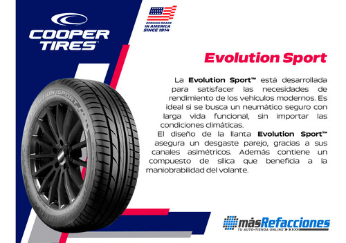 Llanta Cooper Evolution Sport P 205/70r16 97 H