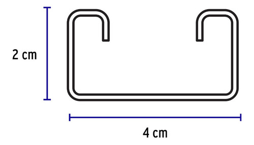 2 Perfiles Volteck 1.5m 4x4 Cm Calibre 18 Construcción U