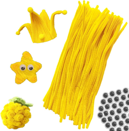 100 Tallos De Felpilla Amarillos Para Limpiar Pipas Para Man