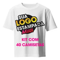 Comprar Kit 40 Camisetas Com Estampa Imagem Logo Logomarca Empresa