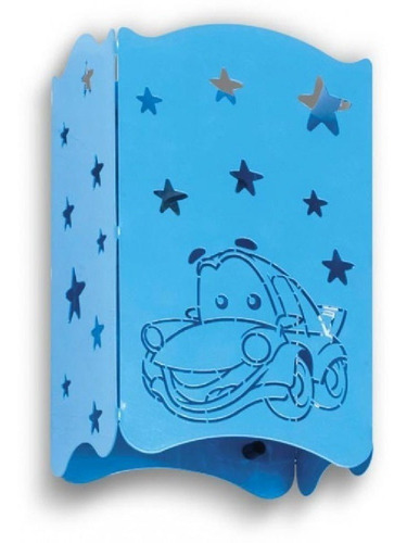 Aplique Infantil De Pared 1 Luz Auto Celeste Ap 145 Ferrolux