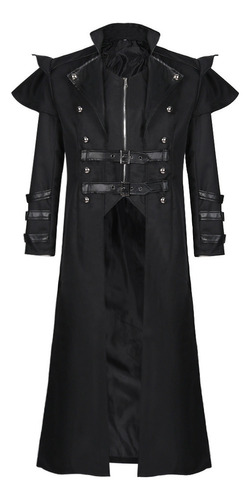 Medieval Court Banquet Zip Split Long Gothic Coat