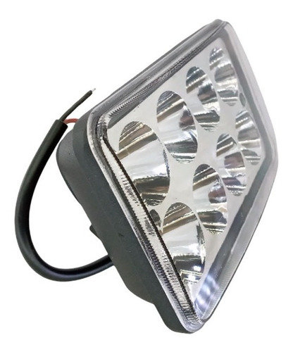 Faro 8 Led Rectangular Auxiliar Luz Blanca