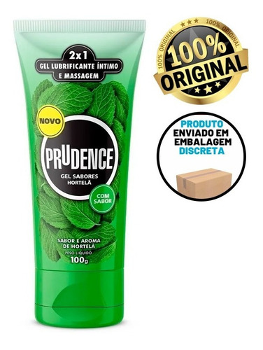 Prudence Gel Lubrificante Íntimo 100g Sabor E Aroma Discret Sabor sobores hortelã