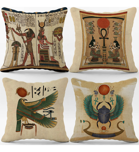 Antiguo Arte Egipcio Horus Falcon Sun God Ra Funda De Almoh.