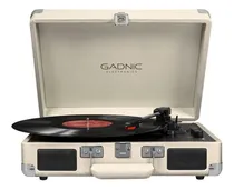 Comprar Tocadiscos Vinilo Vintage Portatil Usb Sd Rca Aux Gadnic Bt Color Blanco