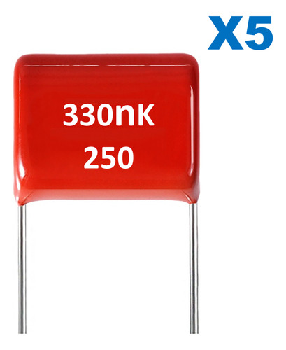 Condensador Poliéster 330nk/250 Capacitor 334k 0.33uf - 5pz