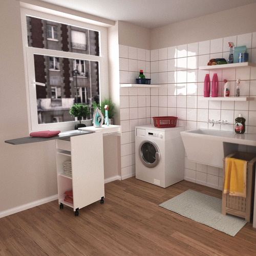Imagen 5 de 10 de Mueble Centro De Planchado Plegable Tabla Planchar Organizad