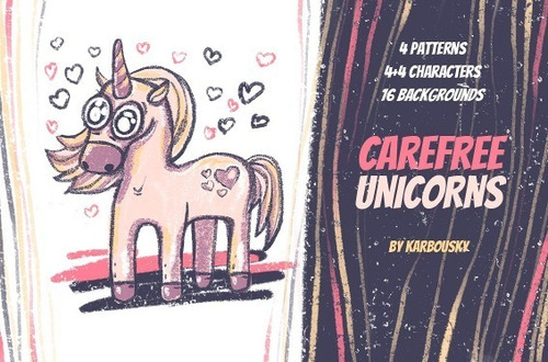 Kit Dibujos Vectorizados De Unicornios Diseños  Sublimar