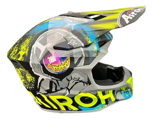 Casco Airoh Wraap Alien Matt Motocross Enduro Juri Atv