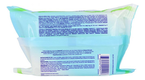 Asepxia Toallitas De Limpieza Facial Bolsa Con 25 Piezas