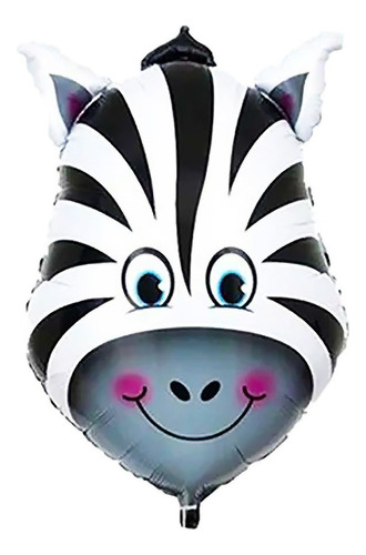 10 Balão Metalizado Safari Animais Bexiga 30/40 Centro Mesa Cor 10un Zebra