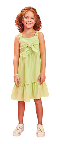 Vestido Infantil Verde Com Brilho 68313 Infanti .ale.