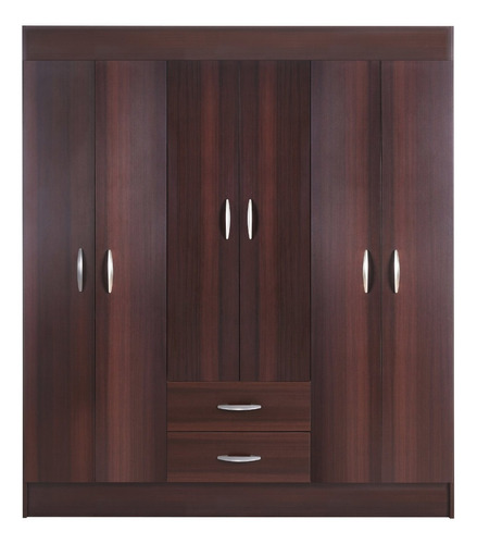 Closet Cic Trancura 6 Puertas 2 Cajones 156 Cm Chocolate