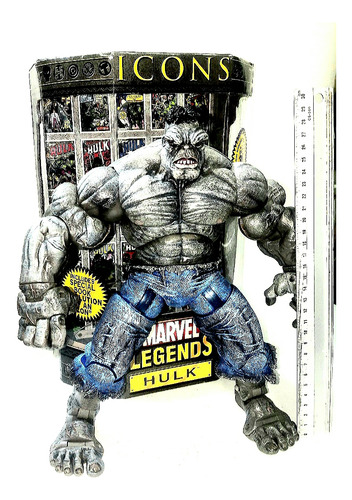 Hulk Gray Marvel Toybiz Icons 2006 Raro,30 Cm Custom Pintura