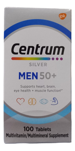 Centrum Silver Men 50+ Americano 100 Tabs Hombre +50 Años