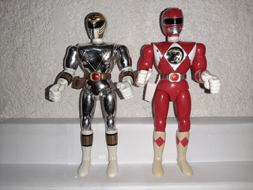 Power Ranger Rojo Y Blanco Mighty Morphin Bandai