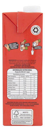 Leite UHT Integral Aurora Caixa com Tampa 1l