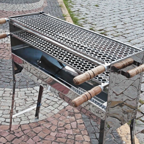 Churrasqueira Espetinho Inox Black Friday 80x25cm