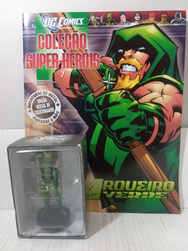 Miniatura Dc Comic Arqueiro Verde Eaglemoss + Fasciculo Rjhm