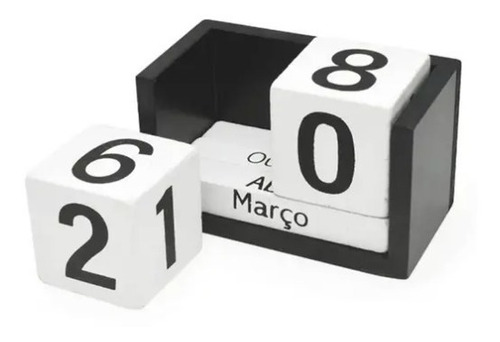 Calendario Decorativo Cubo Em Madeira Decoração Sortido