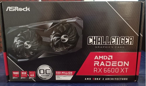 Amd Asrock Challenger Radeon Rx 6600xt 8gb Oc Ddr6