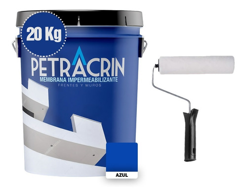 Membrana Liquida Techos 20 Kg Petracrin Premium + Rodillo   