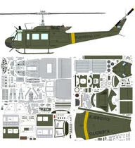 Comprar Bell Uh1 Ejercito Malvinas 1:33 \u002F Papercraft (envio X Mail)