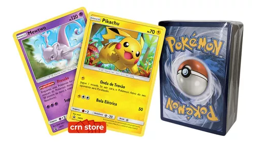 Kit Carta Pokémon Pikachu E Lendário Mewtwo