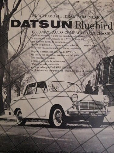 Afiche Retro  Autos Datsun Bluebird 1961 -1050
