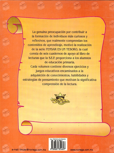 Pensar Es Un Tesoro 6. Primaria - San Sebastian, Mohar