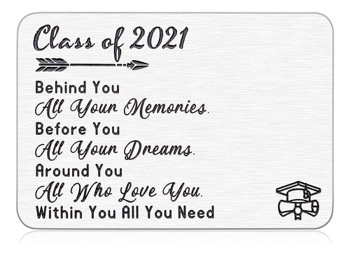 Clase 2021 Regalos Graduacion Para El Su Billetera Tarjeta I