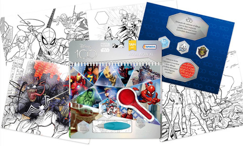 Libro Para Colorear Con Agua Wow Xl Disney Marvel Star Wars