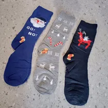Comprar Medias Navideñas 3 Pares Medias Navidad Plantilla Unisex