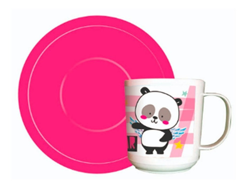 Taza Con Plato Panda Fl055 Cresko Envio Full