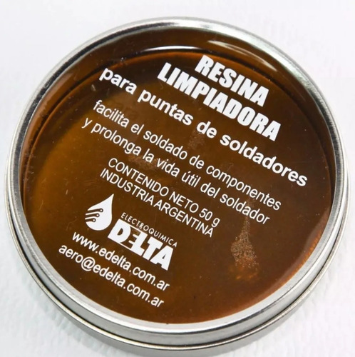Imagen 1 de 5 de Resina Limpia Soldadores Quita Impurezas Delta 50gr
