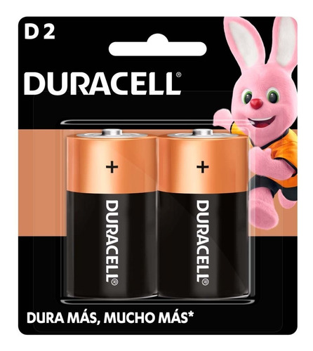 Pilas Alcalinas Duracell D 2 Unidades