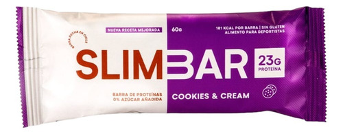 Barra De Proteina Slimbar 60 Gr - Cookies & Cream