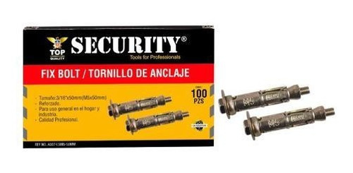 Tornillo Expansivo 3/16  X50mm-100pzas Security Mayor  Detal